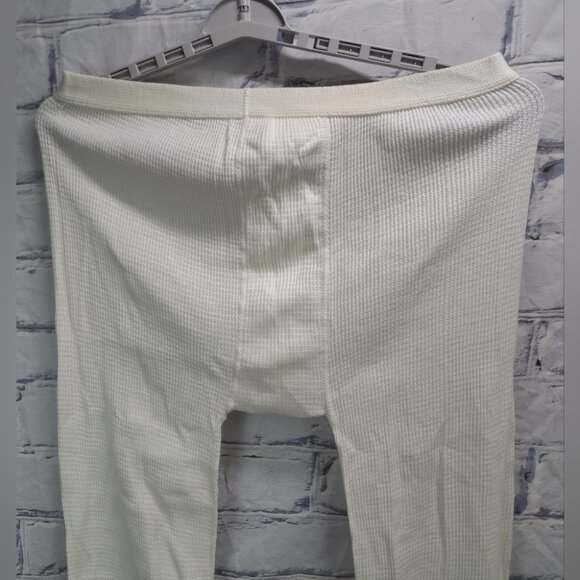 NWT Vintage 80s 90s Men's Waffle Knit Long John's Made in Canada Large 34-37" - Picture 11 of 12